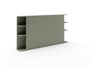 Lit coffre 160x200 avec tête de lit BASTIA - Blanc/Vert Cèdre 9
