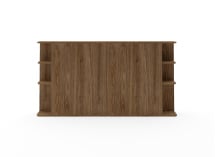 Lit coffre 160x200 avec tête de lit BASTIA - Blanc/Noyer 6