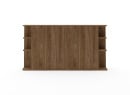 Lit coffre 160x200 avec tête de lit BASTIA - Blanc/Noyer 6