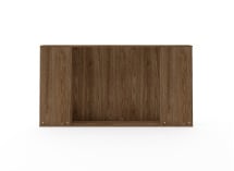 Lit coffre 160x200 avec tête de lit BASTIA - Blanc/Noyer 7