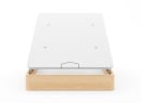 Lit coffre 160x200 en bois massif avec tête de lit HOYA - Pin/Blanc 10