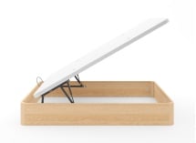 Lit coffre 160x200 en bois massif avec tête de lit HOYA - Pin/Blanc 5