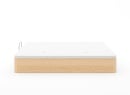 Lit coffre 160x200 en bois massif avec tête de lit HOYA - Pin/Blanc 8