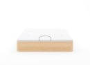Lit coffre 160x200 en bois massif avec tête de lit HOYA - Pin/Blanc 9
