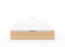 Lit coffre 160x200 en bois massif avec tête de lit HOYA - Pin/Blanc 6