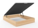 Lit coffre 160x200 en bois massif avec tête de lit HOYA - Pin/Blanc 7