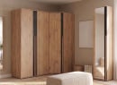 Dressing d'angle 4 portes avec miroir 200x150 cm PAVEL - 1