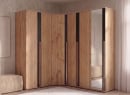 Dressing d'angle avec miroir 250x200 cm PAVEL complet 1