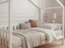 Lit cabane enfant 90x200 pin massif THEO Blanc - 3