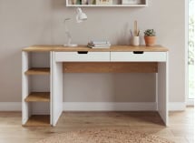 Bureau 2 tiroirs avec rangement ALBI - 2