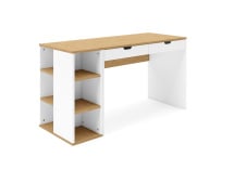 Bureau 2 tiroirs avec rangement ALBI - 3