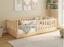 Lit Montessori 90x190 en pin massif UGO - Pin 1