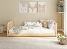 Lit Montessori 90x190 en pin massif UGO - Pin 7