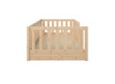 Lit Montessori 90x190 en pin massif UGO - Pin 16