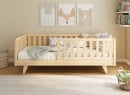 Lit enfant avec barrière amovible 90x190 en pin massif UGO - Pin 2
