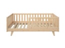 Lit enfant avec barrière amovible 90x190 en pin massif UGO - Pin 10