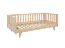 Lit enfant avec barrière amovible 90x190 en pin massif UGO - Pin 12