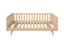 Lit enfant avec barrière amovible 90x190 en pin massif UGO - Pin 13