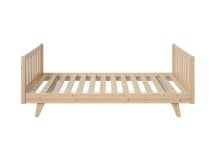 Lit enfant avec barrière amovible 90x190 en pin massif UGO - Pin 16