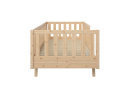Lit enfant avec barrière amovible 90x190 en pin massif UGO - Pin 17