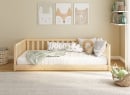 Lit enfant avec barrière amovible 90x190 en pin massif UGO - Pin 6