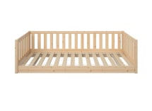 Lit enfant avec barrière amovible 90x190 en pin massif UGO - Pin 14