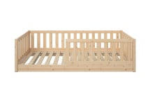 Lit enfant avec barrière amovible 90x190 en pin massif UGO - Pin 11
