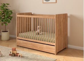 Lit bébé évolutif 60x120 ANTON - Bois