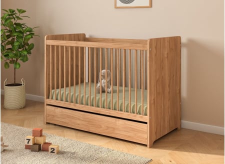 Lit bébé évolutif 60x120 ANTON - Bois 3