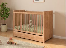 Lit bébé évolutif 60x120 ANTON - Bois 3