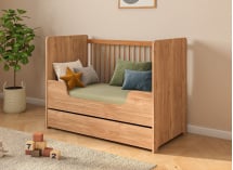 Lit bébé évolutif 60x120 ANTON - Bois 6