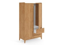 Armoire 2 portes 2 tiroirs ANTON - Bois 6