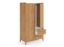 Armoire 2 portes 2 tiroirs ANTON - Bois 6