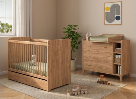 Chambre bébé duo ANTON - Bois 1