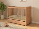 Tiroir de rangement pour lit 60x120 ANTON - Bois 2