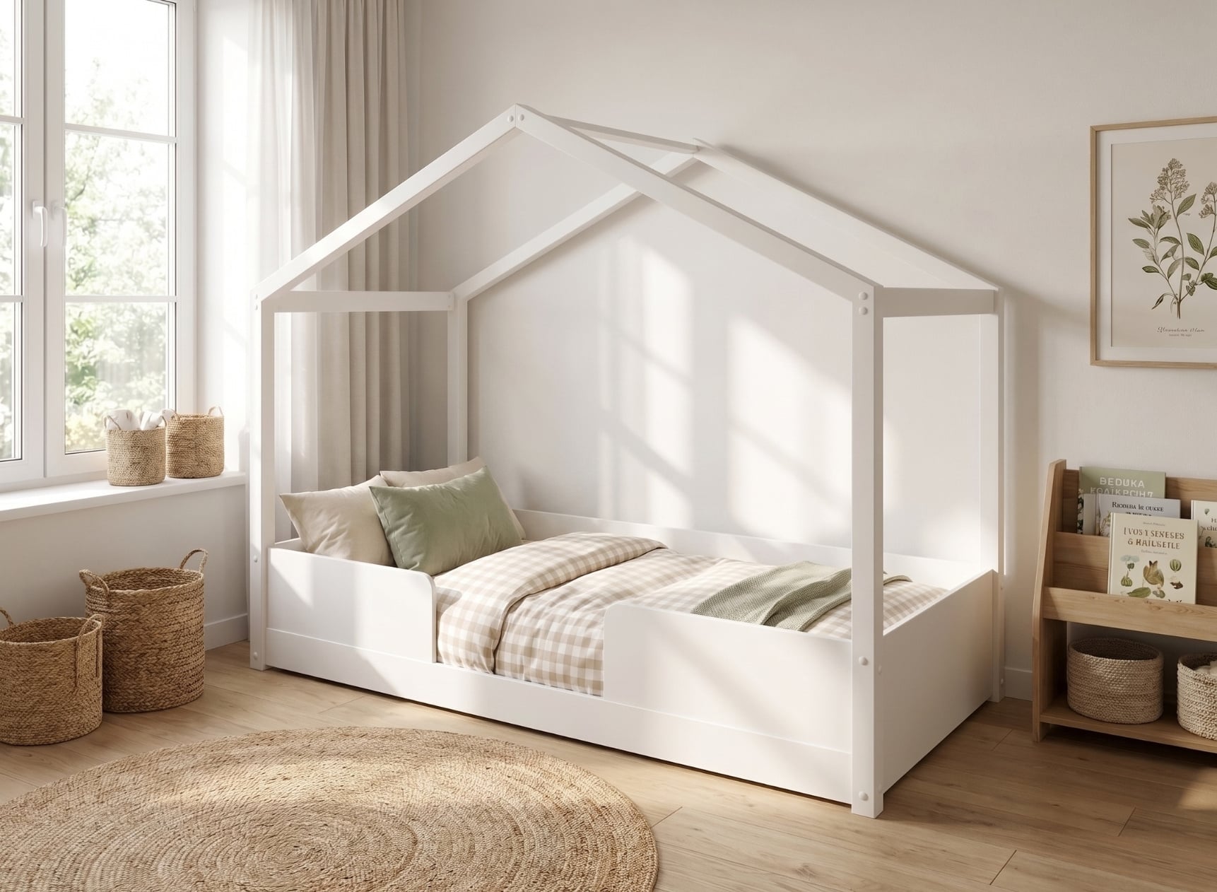 Lit cabane Montessori 90x190 en pin massif TIMEO - 1
