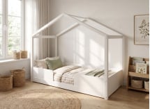 Lit cabane Montessori 90x190 en pin massif TIMEO - 1