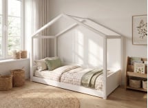 Lit cabane Montessori 90x190 en pin massif TIMEO - 4