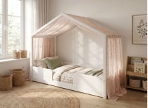 Lit cabane Montessori 90x190 en pin massif TIMEO - 5