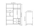 Dimensions - Chambre bébé complète ANTON - Armoire bébé Bois