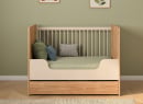 Lit bébé évolutif 60x120 ANTON - Bois/Sable 7