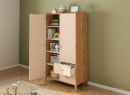 Armoire 2 portes 2 tiroirs ANTON - Bois/Sable 2
