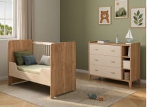 Chambre bébé duo ANTON - Bois/Sable 2