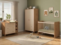 Chambre bébé complète ANTON - Bois/Sable 2