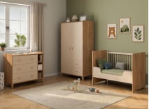 Chambre bébé complète ANTON - Bois/Sable 3