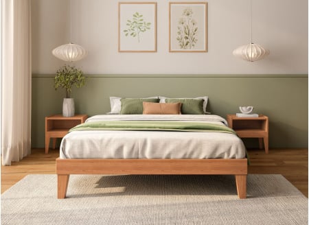 Lit en bois massif 140x190 ACHILLE Hêtre - 2