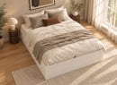 Lit coffre SELIO 140x190 blanc – vue plongeante