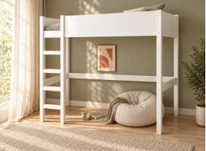 Letto a soppalco 90x200 JUNE – Bianco