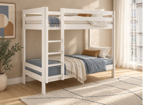 90x200 solid pine bunk bed TYPO - White