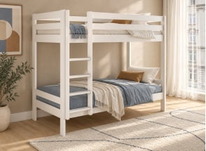 Stapelbed 90x200 van massief grenen TYPO - Wit